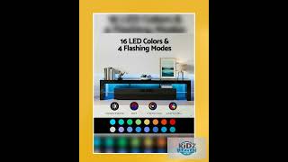 Artiss LED TV Unit & Coffee Table Set Storage Cabinet Black
