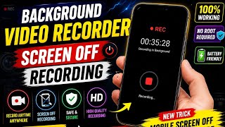 background video recorder | Phone ki screen Band Karke video kaise banaye #bhauzairteach
