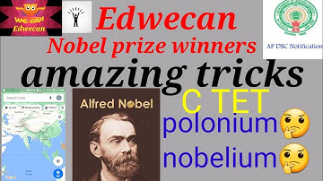 Introduction to Nobel prizes part 1 video.//Edwecan educational youtube channel//