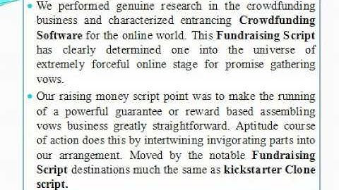 Kickstarter Clone Script - Fundraising Software - Crowdfunding Software