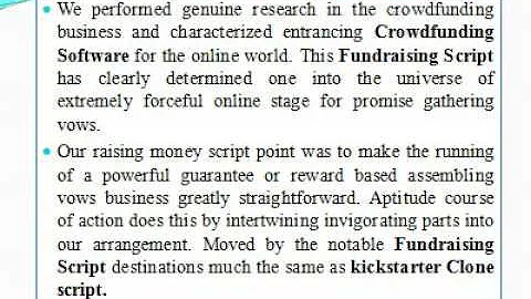 Kickstarter Clone Script - Fundraising Software - Crowdfunding Software