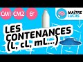 Mesurer les contenances cm1  cm2  litre dcilitre nombres entiers  cycle 3  mesures