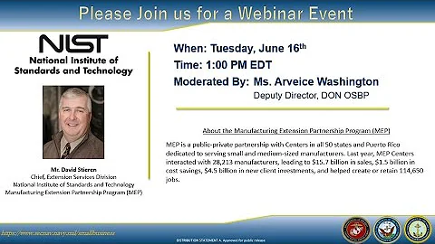 NIST Manufacturing Extension Partnership Program (MEP)