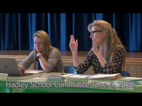 Hadley School Committee June 6, 2018