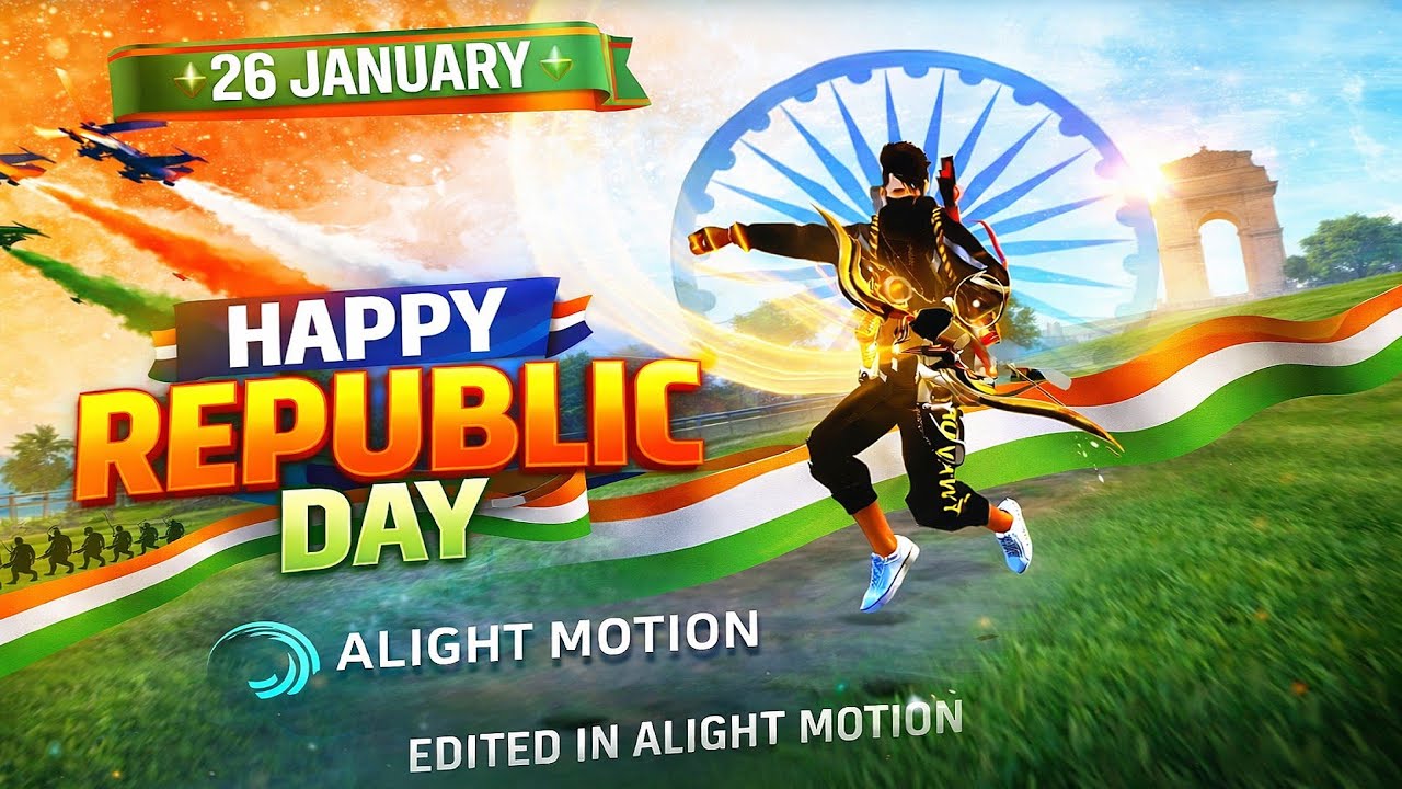 🇮🇳 Happy Republic Day Free Fire Edit 🇮🇳 | 26 January FF Status | Alight Motion Editing 🔥