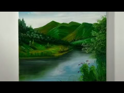 मुकेश आर्टिस्ट के लाइव में स्वागत है। 🫲 Live Landscape painting |  acrylic painting tutorial