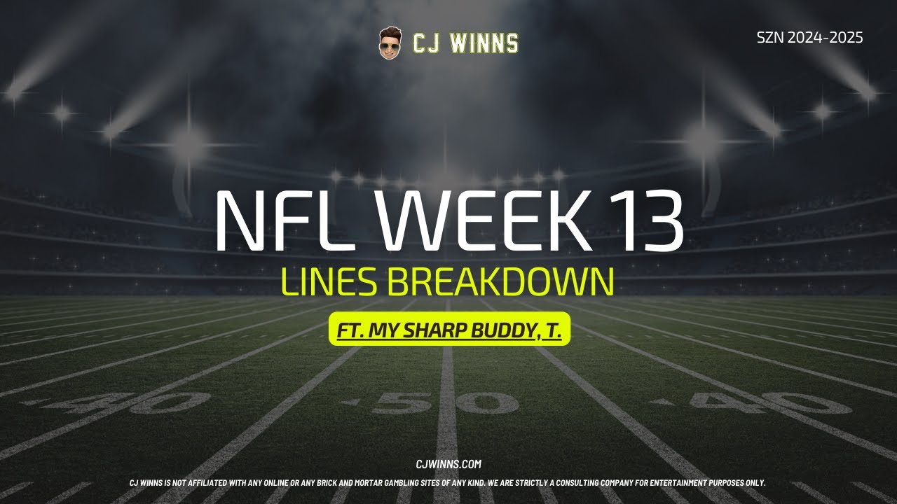 NFL Week 13: Lines Breakdown & Value Spots with my buddy, T. - YouTube