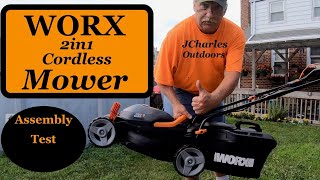 Worx Cordless  2 in 1 Cordless Mower 40V MAX Assembly, Test, and review.