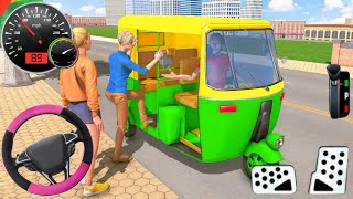Tuk Tuk Rickshaw Driving Simulator 2026 : pickup collage passenger City Driving - Android Gameplay screenshot 3