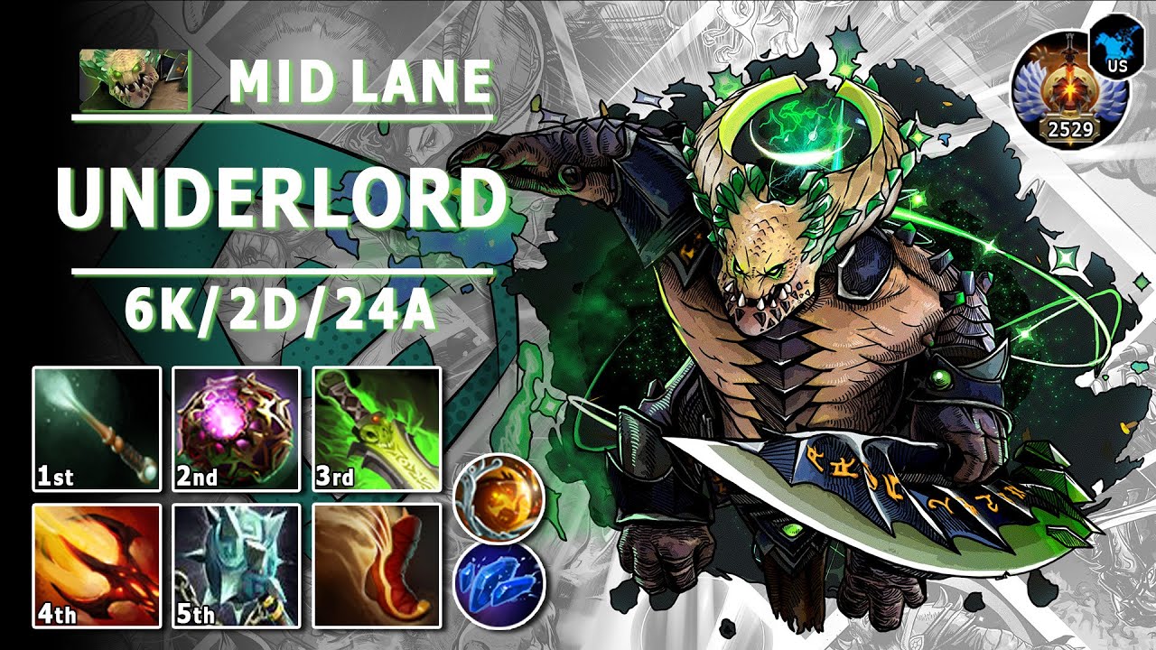 Underlord Mid Lane | 7.31b | Great Fiend's Gate Play | Dota 2 Immortal Gameplay