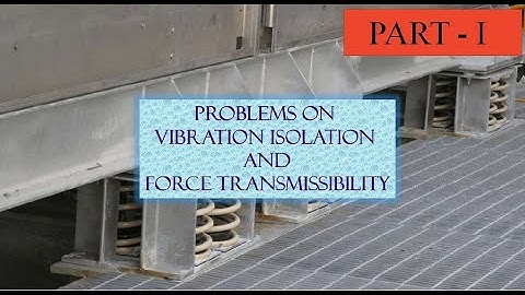 PROBLEMS ON VIBRATION ISOLATION & FORCE TRANSMISSIBILTY | PART - I | ENGLISH | FORCED VIBRATION |DOM