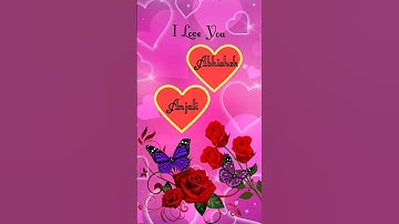 Abhishek+Anjali Name Status please Comment Name💞💞 #nameart #feel #trending #feed #shortsviral #art