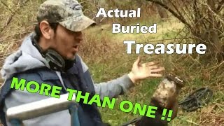 Still Shaking! - Actual buried treasure found Metal Detecting! Time Capsule? Witch Jar?