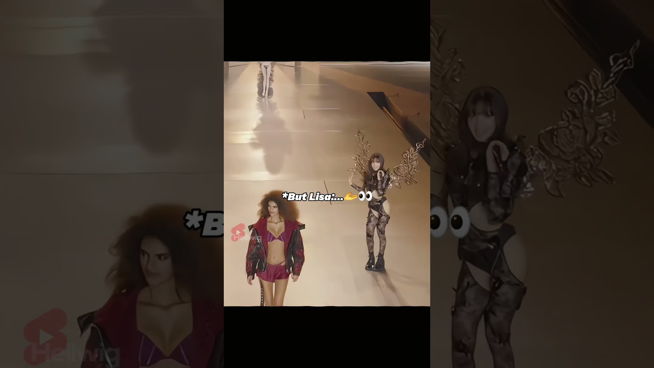Lisa always makes sure to keep her distance from the VS Angels!!💖💖 #blackpink 유튜브 쇼츠 썸네일