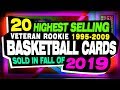 TOp 20 Veteran Basketball Rookie Card Sold in Fall of 2019 - 1995 thru 2009