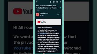 Your Youtube Shorts Have Been Muted And Marked Unlisted Email What Next  trending amazing
