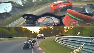 Nordschleife | Yamaha R6 chasing McLaren P1 & Seat Leon Cupra