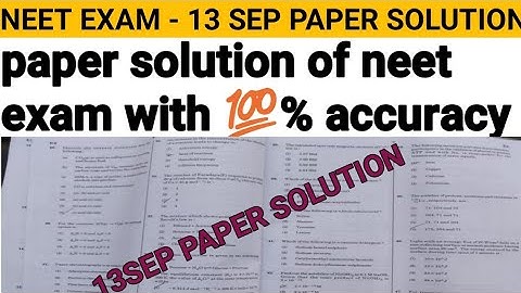NEET FULL PAPER SOLUTION 2020 | NEET PAPER CODE E2 FULL SOLUTION | NEET 13 SEPT SOLUTION 2020
