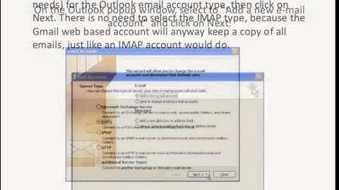 Configure the Outlook gmail settings