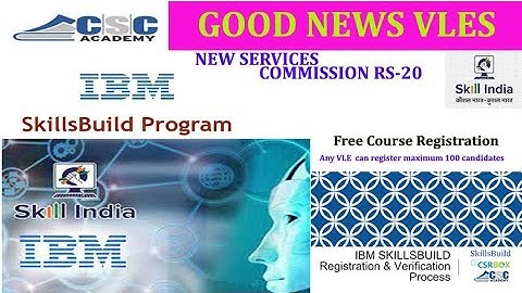 IBM Skills Build Registration through CSC l (ODIA) l New service l Skill india l Commission Rs-20