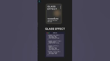 Glass Effect. #techszdeveloper#webcoding#coding#programminglanguage#csstricks#python#webcode#htmlcss