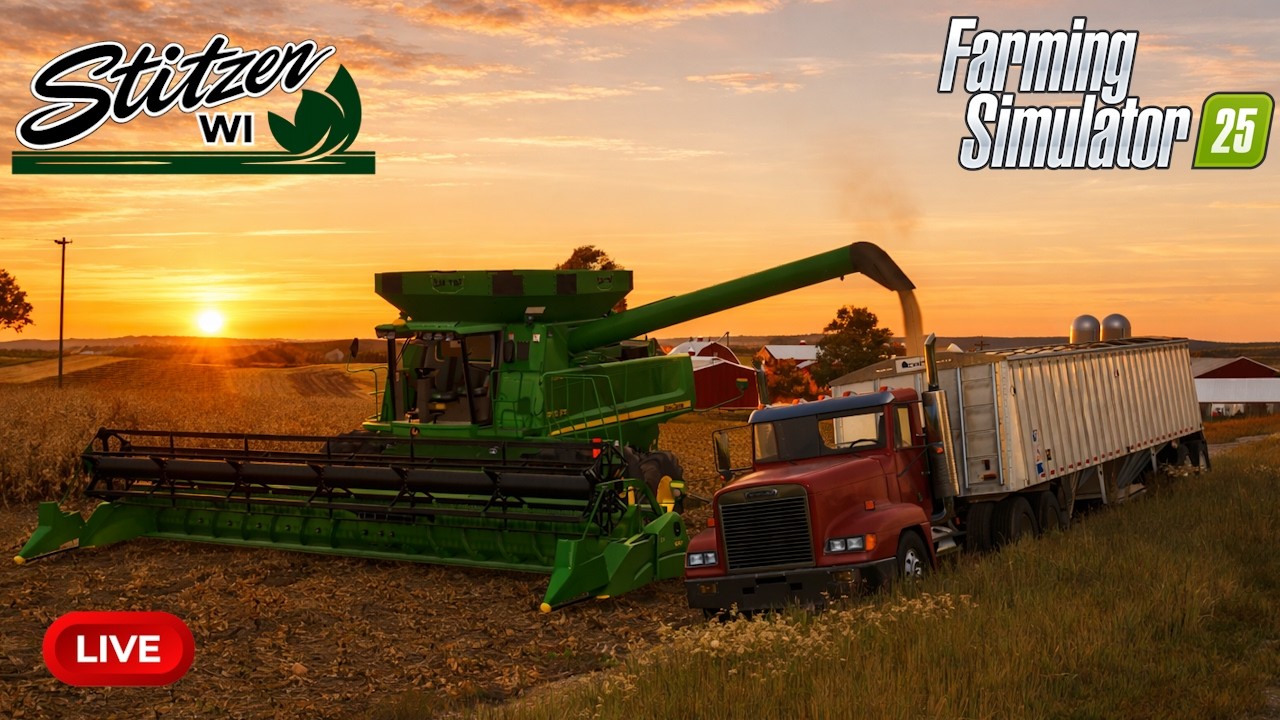 Stitzer 🔴LIVE FS25 Stitzer, Wisconsin Working On The Dairy Farm!!! - YouTube