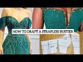 Updated how to draft a strapless bustier pattern beginners friendly tutorial