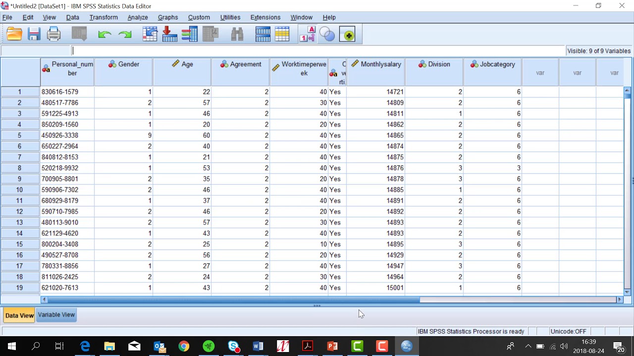 Part 2 get started with SPSS Statistics - read in data & frequency