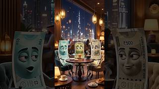 ₹10 vs ₹50 vs ₹500 – Dubai Coffee Shop में Chai पर मजेदार बातें 😂☕ | AI Cartoon Shorts #DubaiCafe