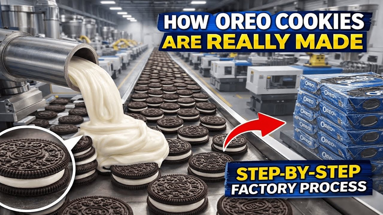 Watch How Oreo Cookies Are REALLY Made 🍪 | Step by Step Factory Process on YouTube Watch How Oreo Cookies Are REALLY Made 🍪 | Step by Step Factory Process on YouTube
