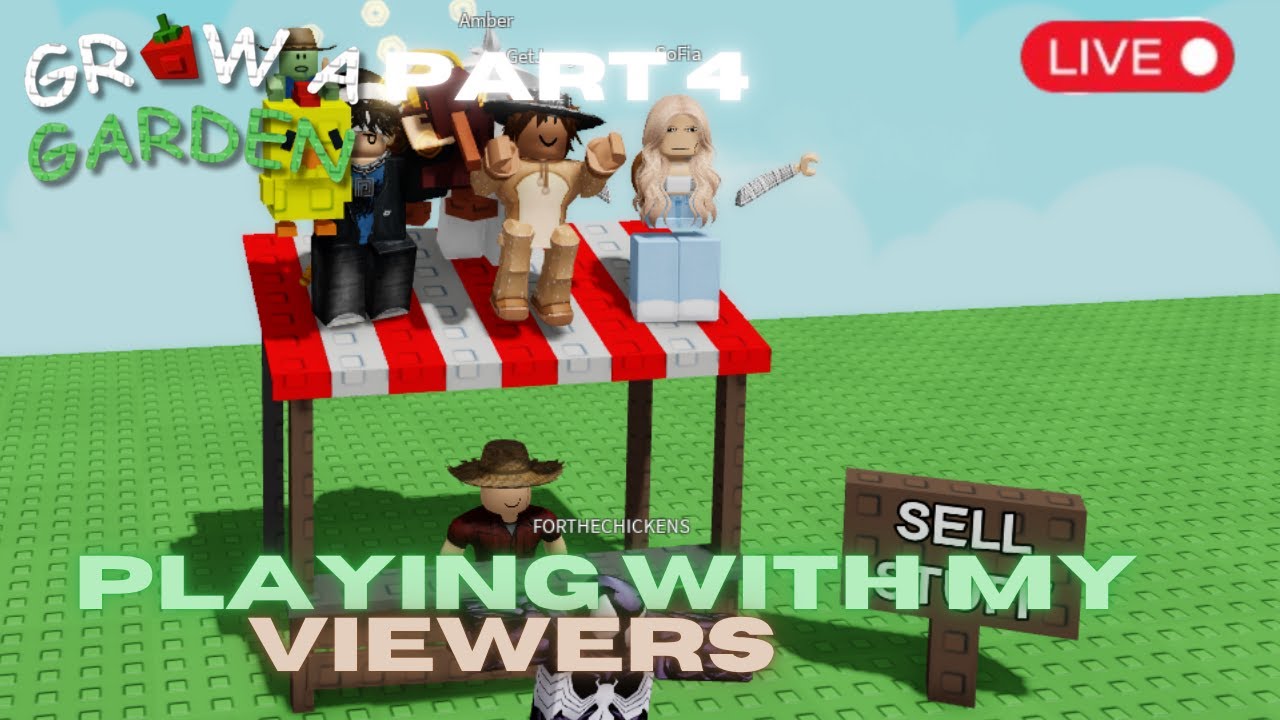 LIVE 🔴 Playing With My Viewers + Giveaways! | PT4 | Grow A Garden - YouTube