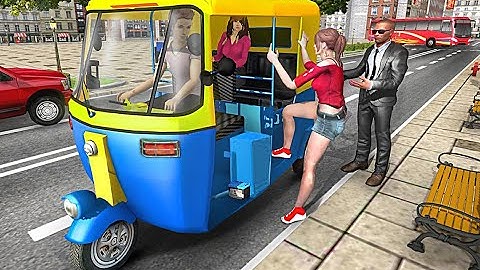 Modern Tuk Tuk Auto Rickshaw: Free Driving Games - Career City Level 6