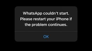 How to fix whatsapp couldn't start. please restart your iphone if the problem continues 2023 Resimi