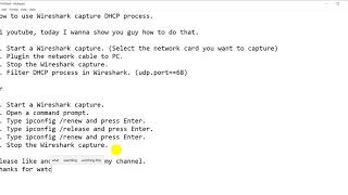 How to use Wireshark capture DHCP process