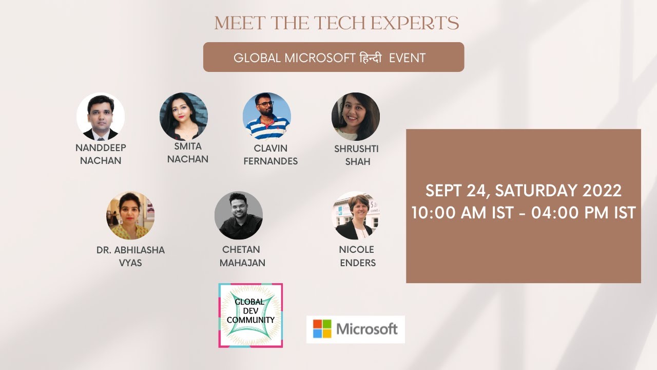Global microsoft हिन्दी Event - September 2022 - YouTube