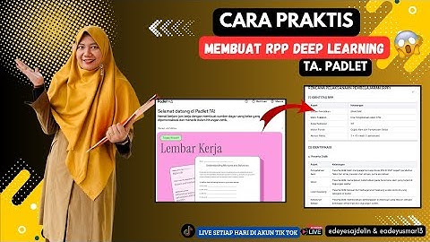 TUTORIAL MEMBUAT RPP DEEP LEARNING MENGGUNAKAN WEBSITE TA.PADLET