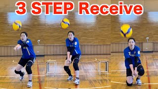 Receive practice in 3 steps【volleyball】