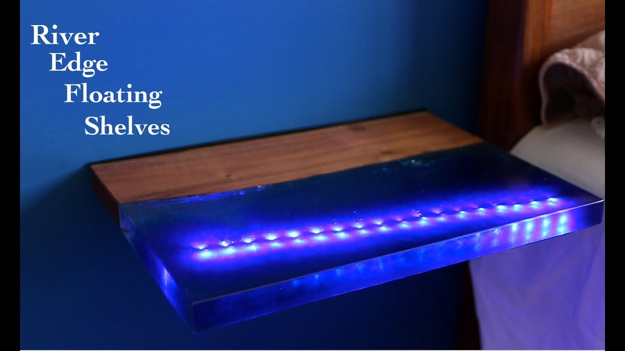 DIY River Edge Floating Shelves YouTube