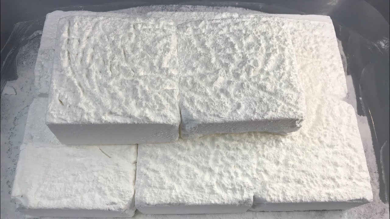8 blocks of Ader gym chalk topped by baby powder + A buttery reformed ...