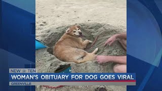 Upstate woman's obituary for beloved dog goes viral