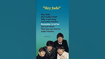 Thumbnail of Hey Jude lyrics (Verse-1) - The Beatles #lyrics #heyjude #thebeatles