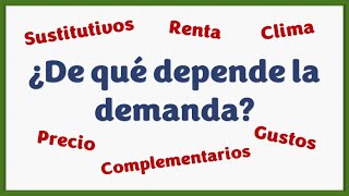 Factores que influyen en la demanda (explicación rápida!!!)