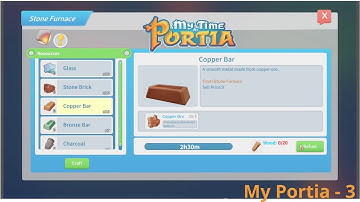MyPortia 4 - Mining, meeting people and use the stone furnace