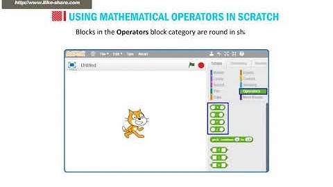 Using mathematical operators in Scratch
