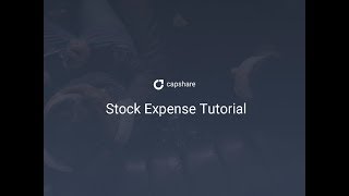 Shareworks Startup / Capshare Stock Option Expense Tutorial screenshot 4