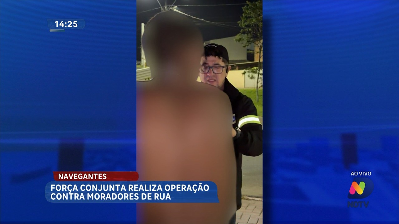 Operação em Navegantes aborda moradores de rua e reforça ações
