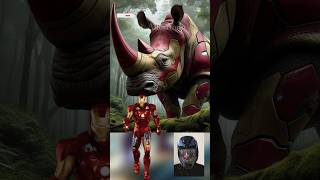 Superheroes As a Rhinoceros ❤️ Marvel & Dc - All Characters #avengers #marvel #shorts