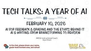 Tech Talks AI Grading, Feedback, and Student Use in Writing