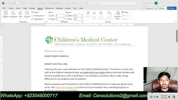 Word Module 6 SAM End of Module Project 1 | NP_WD19_EOM6-1 | Children’s Medical Center