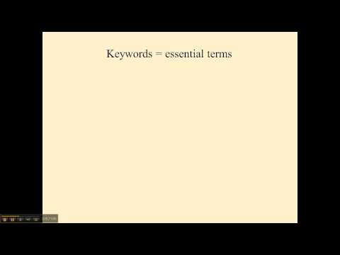 Part 1: Selecting Keywords